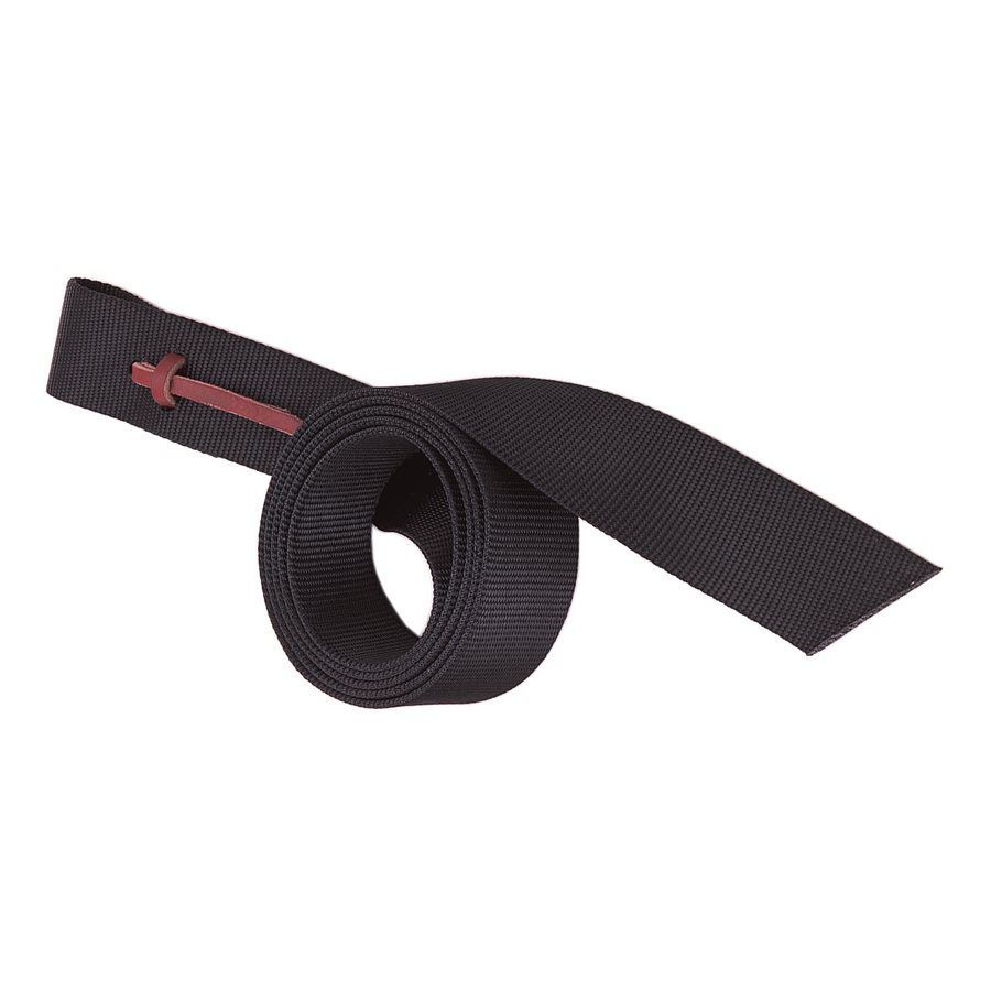 Sangle De Selle En Nylon Noire Avec Boucles - Équitation Robuste Et Confortable