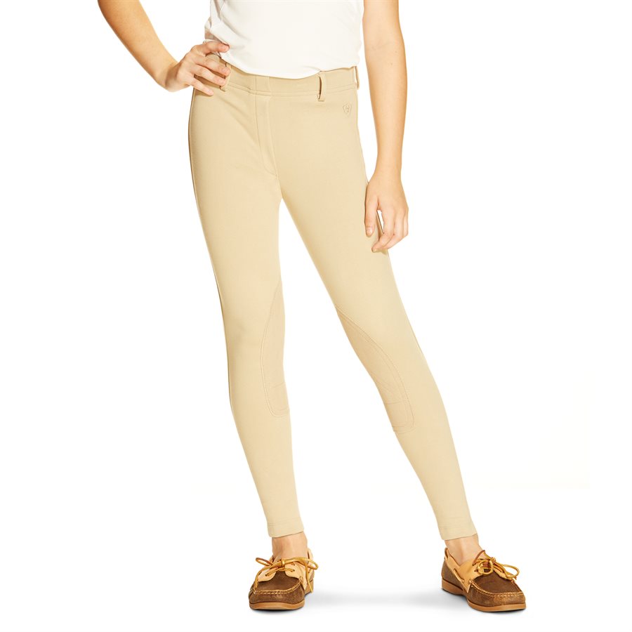Pantalon D'équitation Enfant Ariat Heritage Avec Patchs Genou - Taille 10, Beige, Neuf