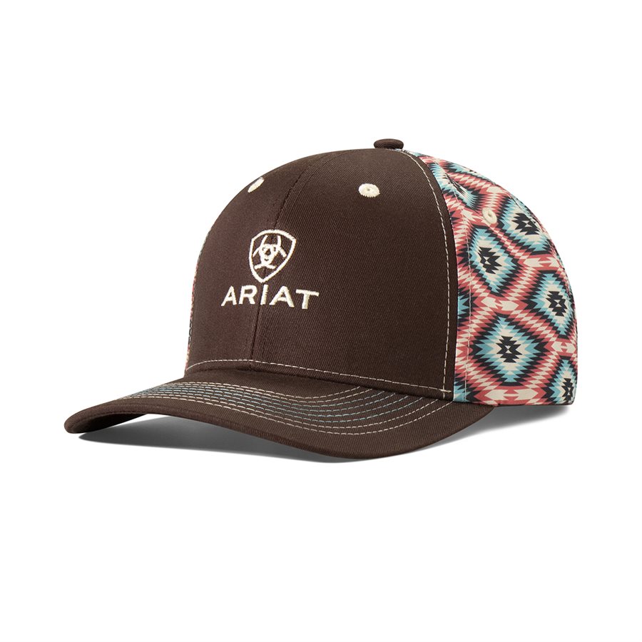 Casquette Camionneur Ariat Vintage – Bleu Sarcelle, Dos Mesh, Style Sud-ouest/cowboy