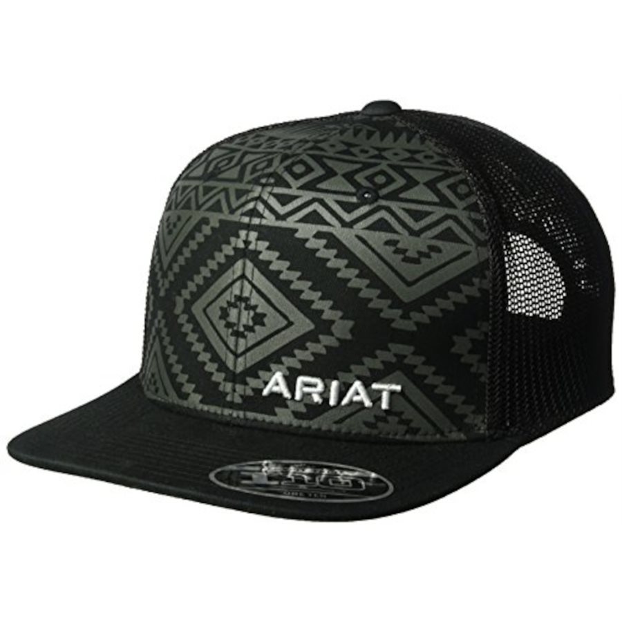 Casquette Camionneur Ariat Vintage – Bleu Sarcelle, Dos Mesh, Style Sud-ouest/cowboy