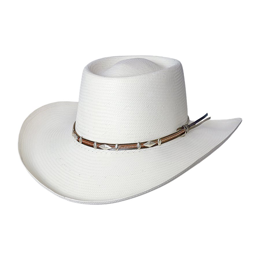 Chapeau De Cowboy En Paille Castor - Taille 6 7/8 - Vêtement D'équitation Western - Occasion Fonctionnelle