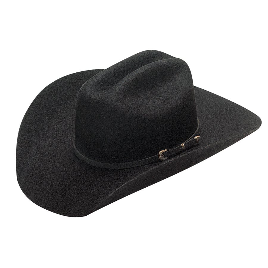 Chapeau De Cowboy Sheplers Noir 100% Laine Taille L 7-3/8 – Avec Bande, état Propre