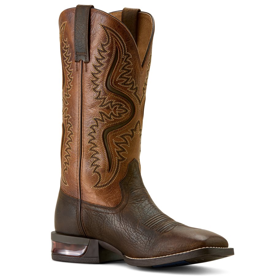 Bottes Western Happy Trails En Cuir Artisanales - Marron, Taille US 11 - Pour Homme - Neuf Avec Emballage