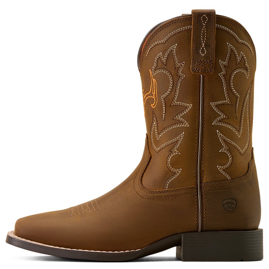 Bottes western en cuir à bout carré Ariat Roughstck ARIAT