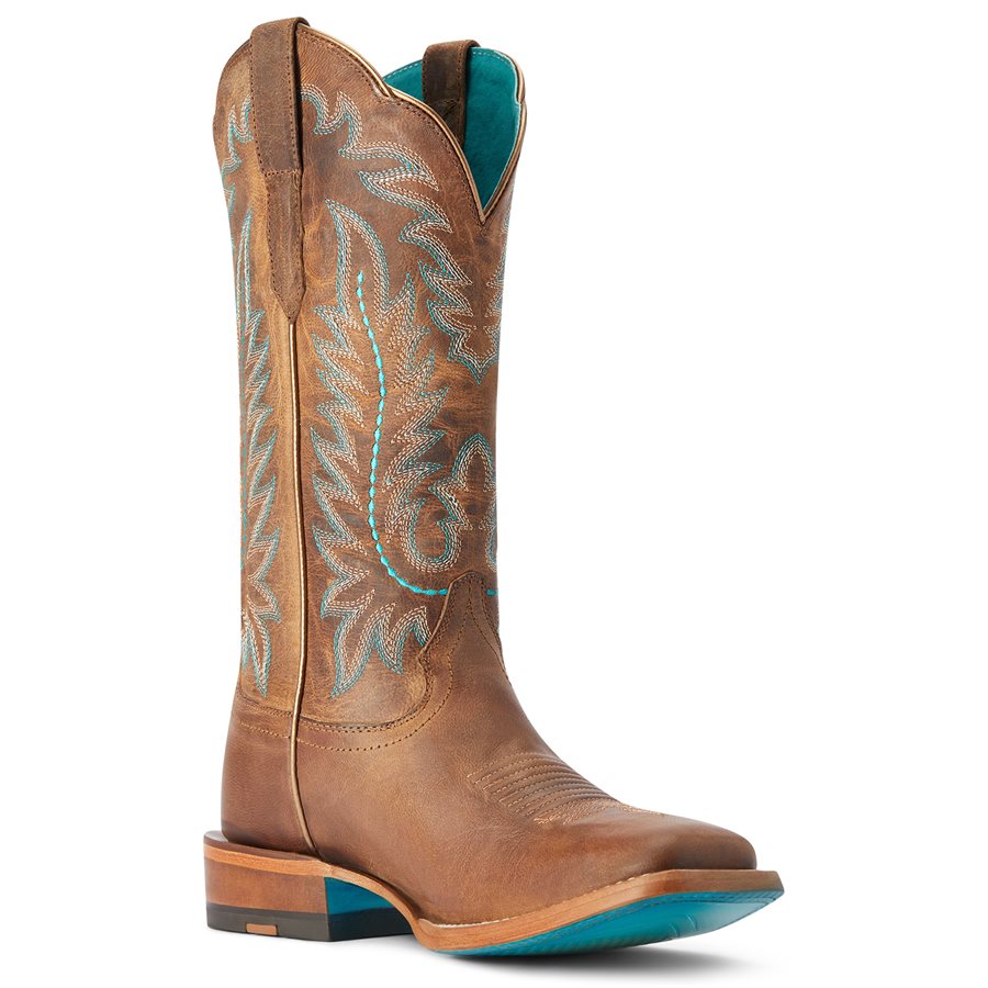 Bottes De Travail ARIAT Barnyard Pour Femme - Fermeture éclair Latérale - Cuir Imperméable - Marron