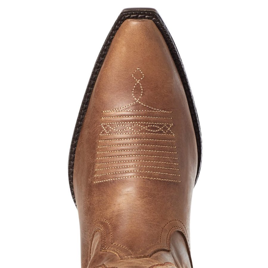 Bottes Western Ariat Heritage X Toe - Femme - Taille 12 - Mollet Élastique - Marron Vieilli