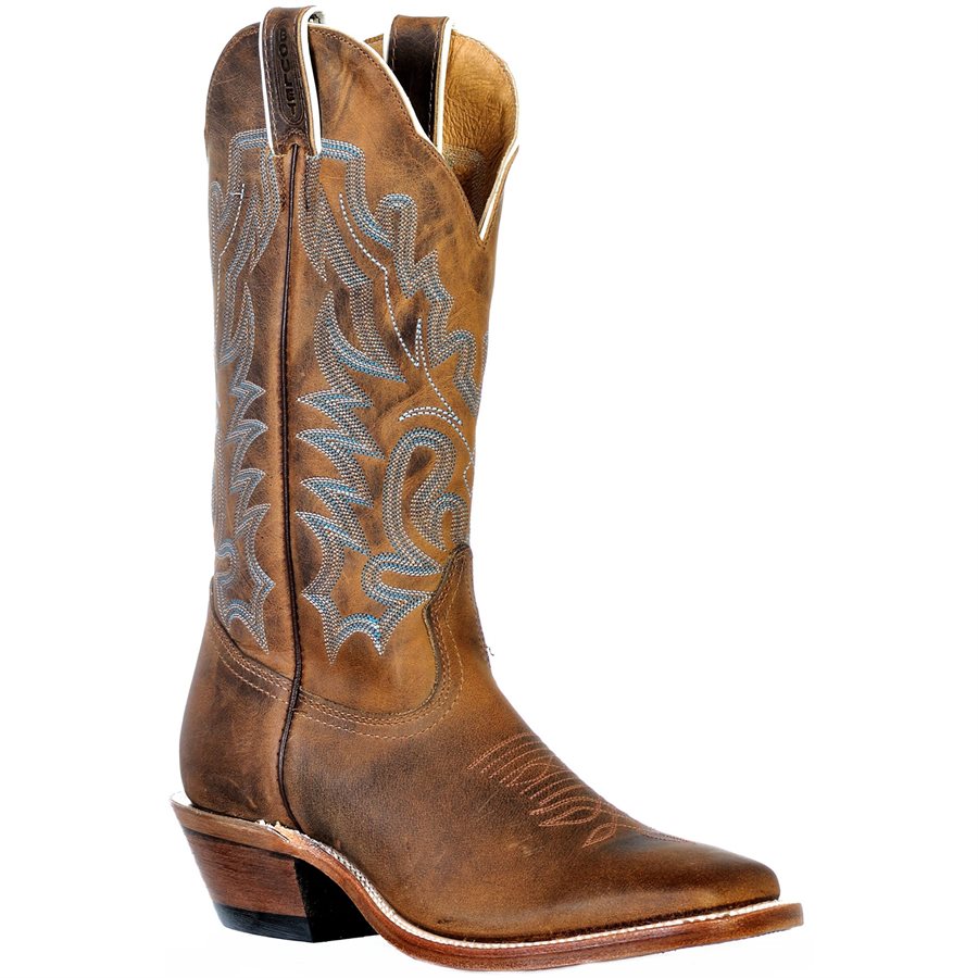 Bottes Western Femme Boulet – Cuir Fait Main, Marron Deux Tons, Taille US 5.5 C