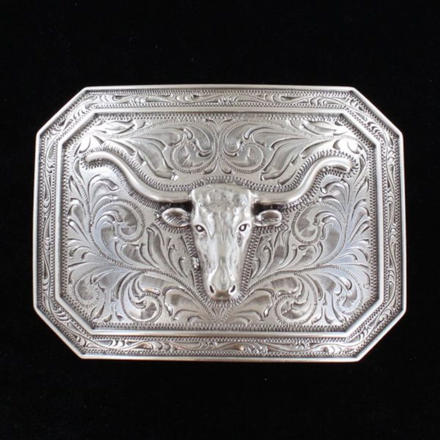 Boucle De Ceinture Western – Bronco Et étoile – Métal – Occasion