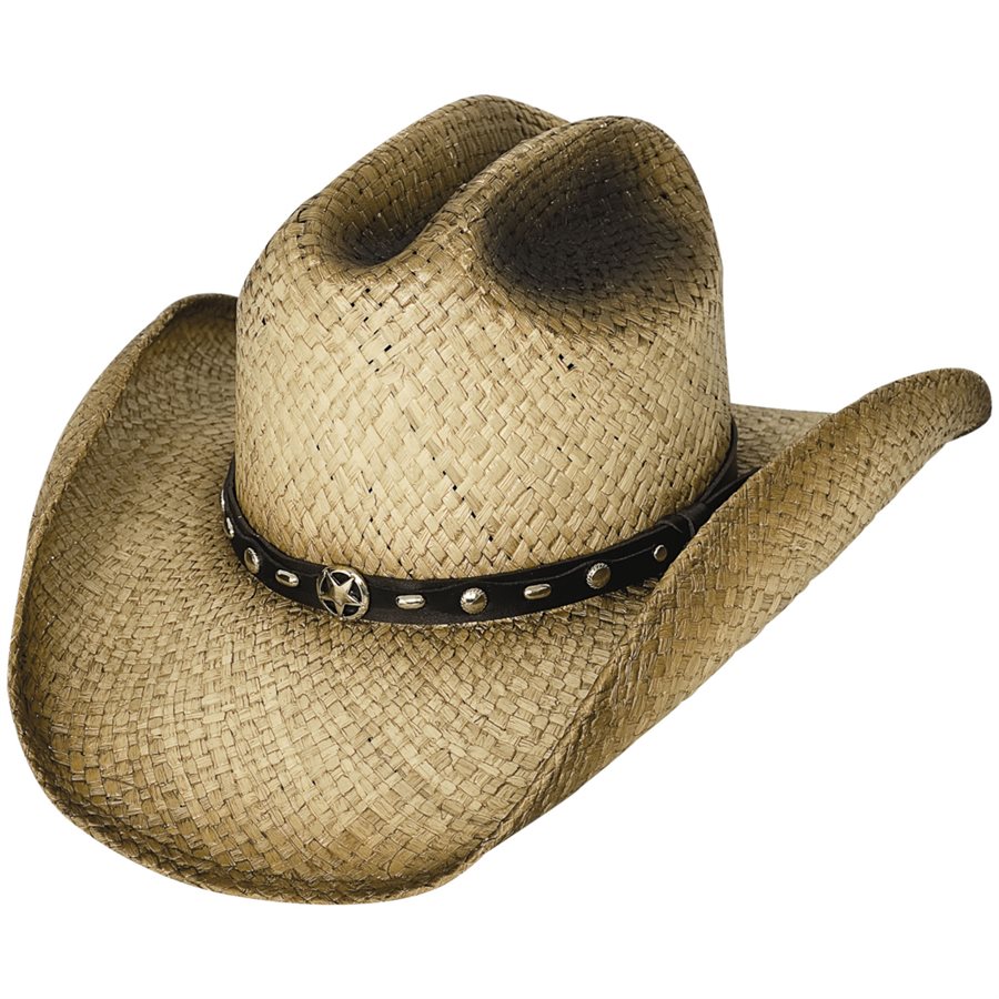 Chapeau Western En Paille – Modèle USA – Taille S (54/55) – Couleur Marron/beige – Neuf Avec étiquettes