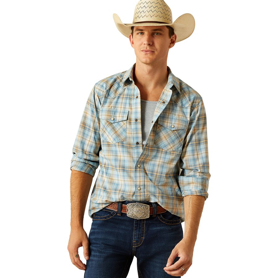 Chemise équitation Ariat Pro Series Bleue - Taille 36R (Neuf Avec Défaut)