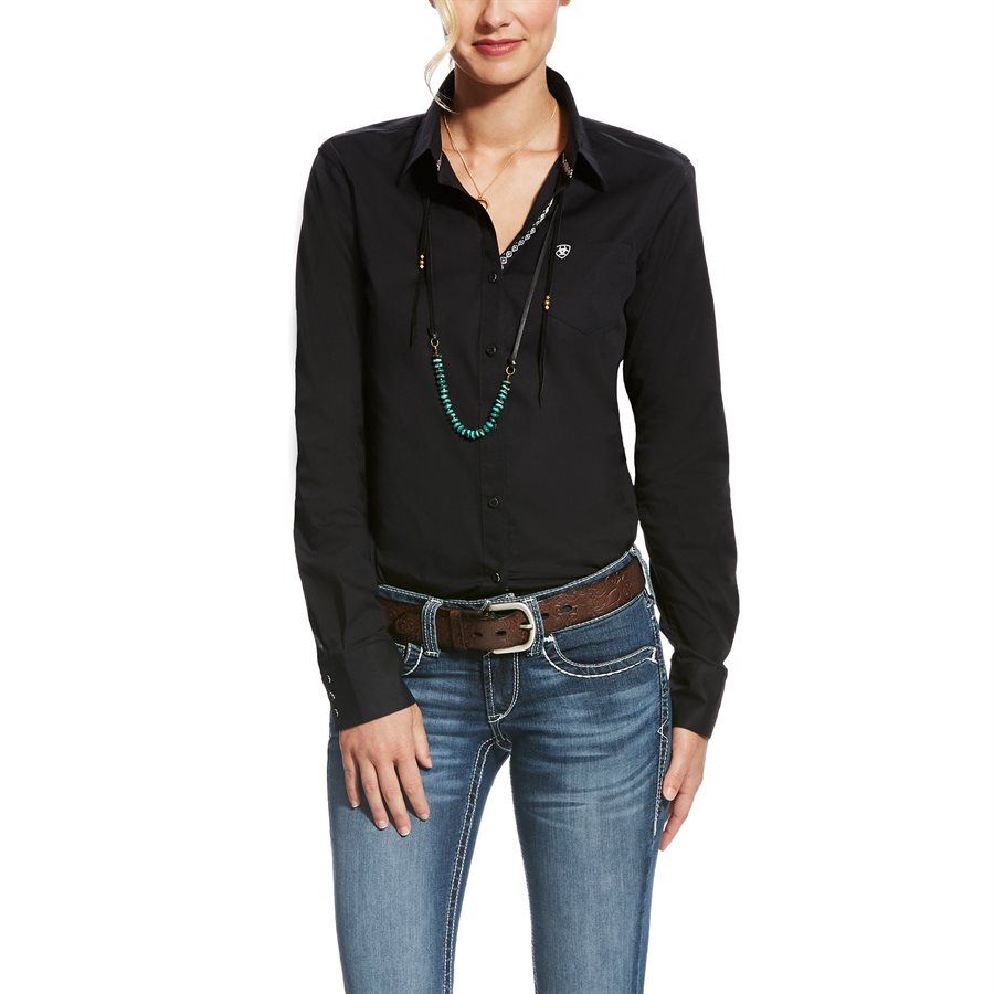 Chemise Ariat Western VentTek Blue Paisley - Femme 10058801 | La Chambrière