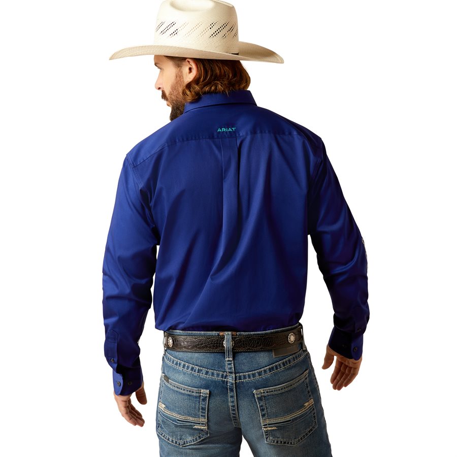 Chemise Western Homme Ariat Pro Series, Manches Longues, Carreaux Violet, Taille XL