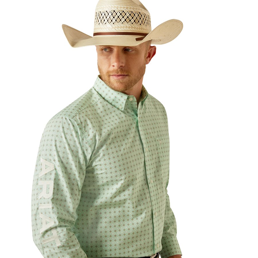 Chemise De Pêche Homme World Wide Sportsman – Vert Clair, Manches Courtes, Taille L
