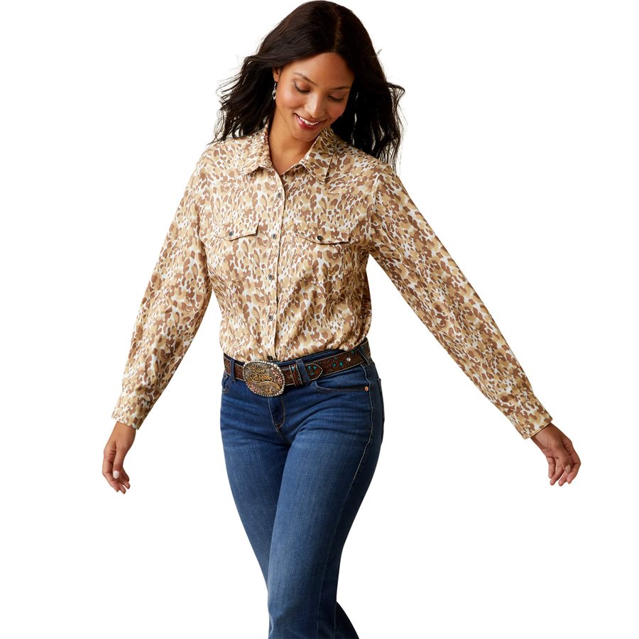 Chemise Western Ariat Team Kirby Stretch pour Femme Taille Plus - Prism Pink