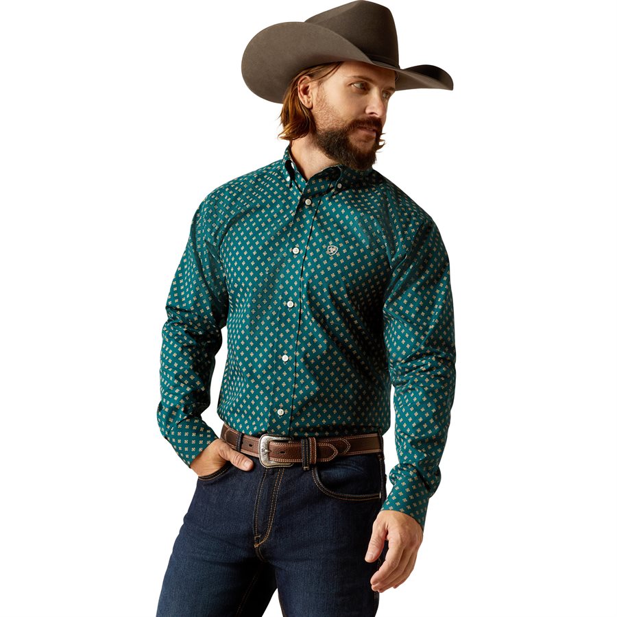Chemise Femme Ariat XL Showstopper 3.0 - Manches Courtes Vert Cristal, Boutons Pression, Occasion En Bon état