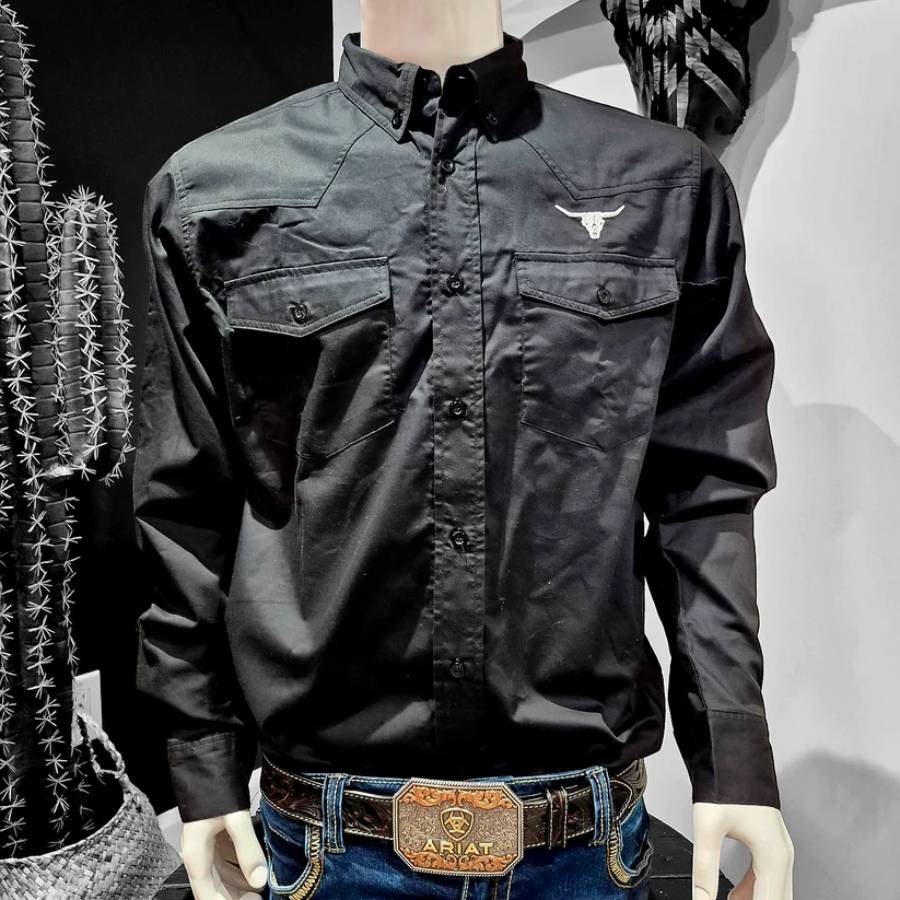 Chemises décontractées et hauts vintage westerns pour homme