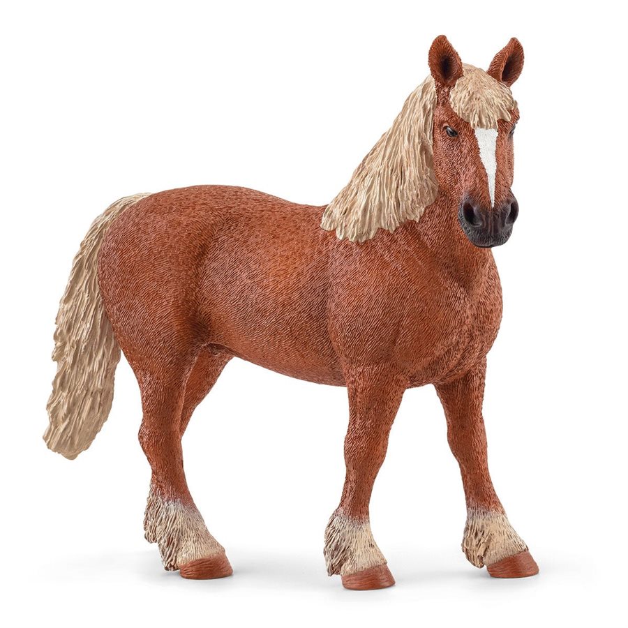 Figurine CollectA Cheval De Trait Belge Jument 18 Cm | Réplique Réaliste Peinte à La Main | Jouet éducatif Et Collection | Marron | Animal Miniature