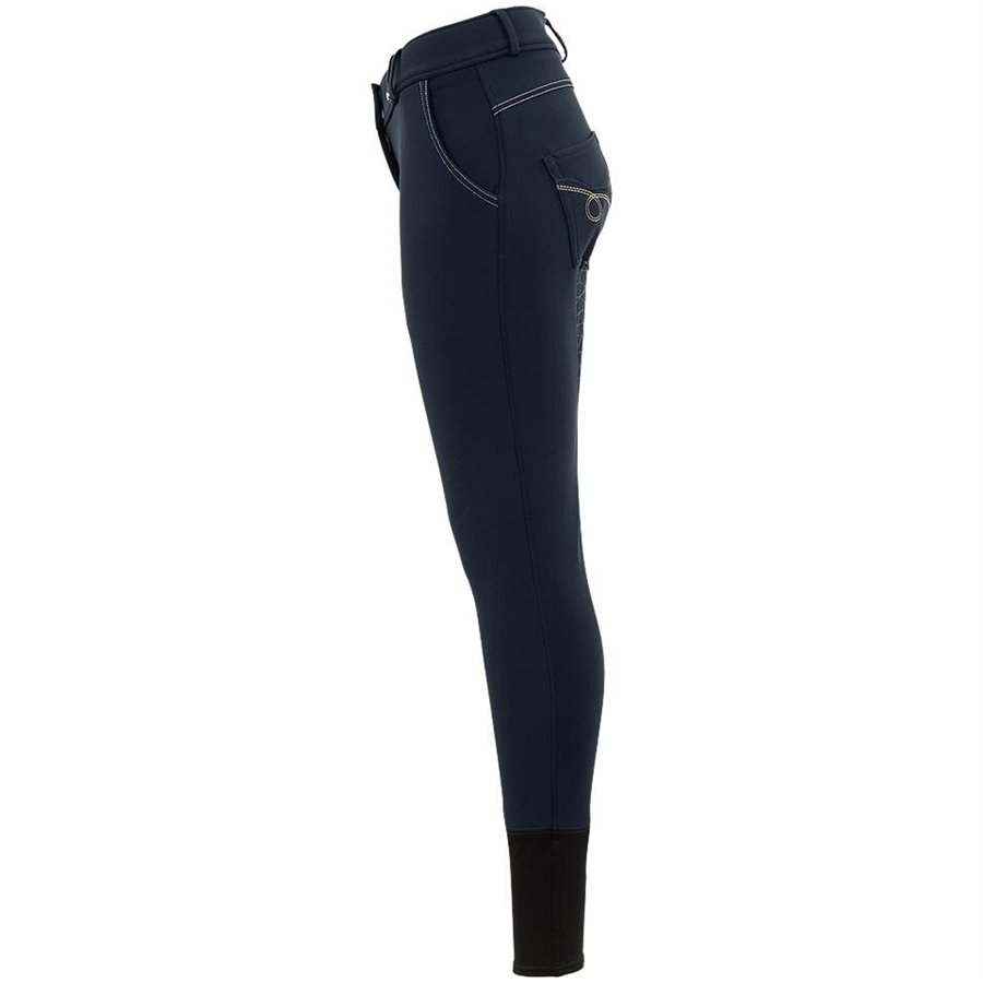 BEROY Pantalon d'équitation pour femme avec patch au genou, guêtres d