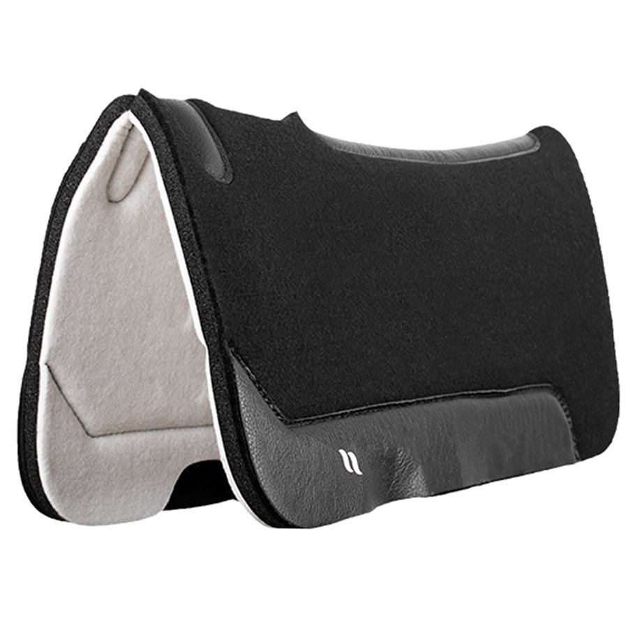 Tapis De Selle Showman En Feutre Noir – 30x32 – Neuf – équitation