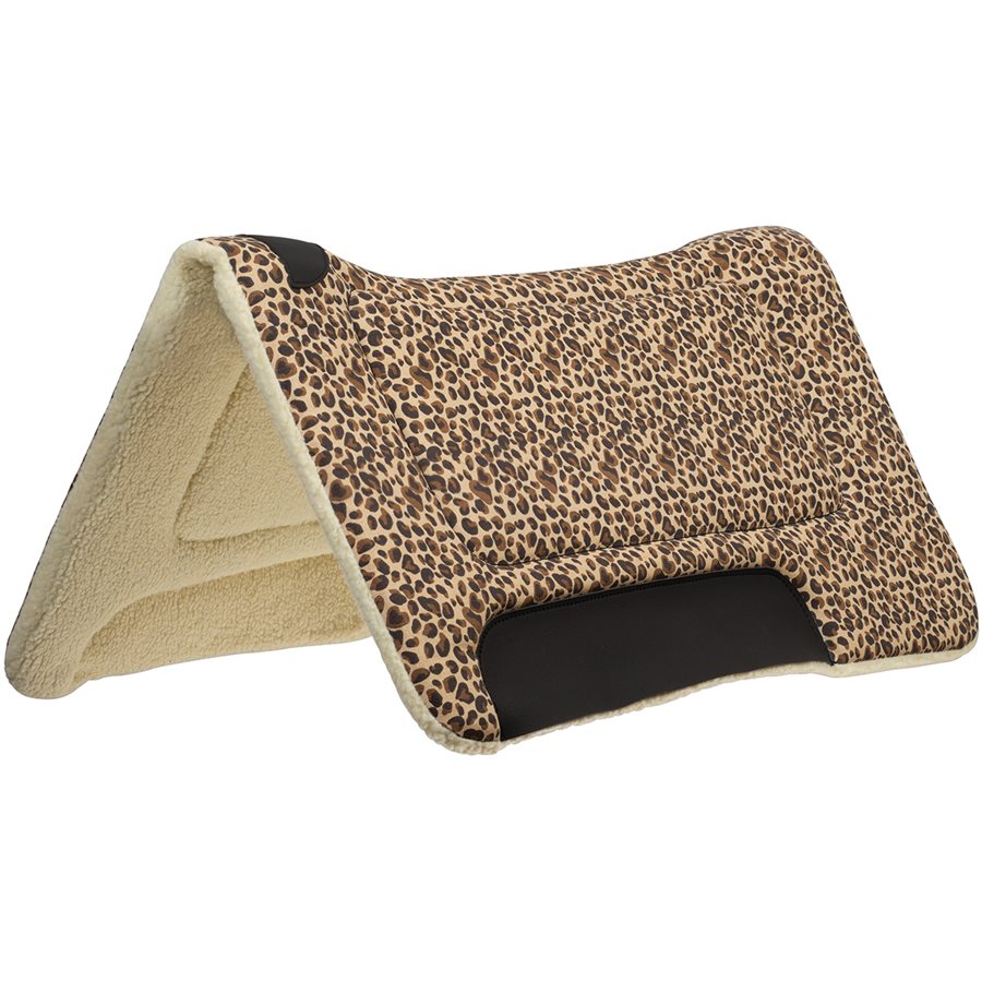 Tapis De Selle Western Imprimé Léopard - 30x28 Pouces - Feutre - Occasion