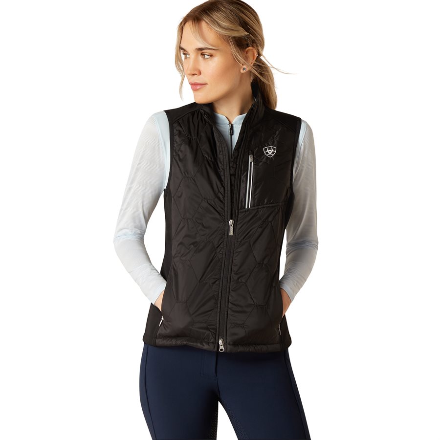 Veste D'équitation Femme Ariat Puffer - Noir/Sarcelle, Taille Petite