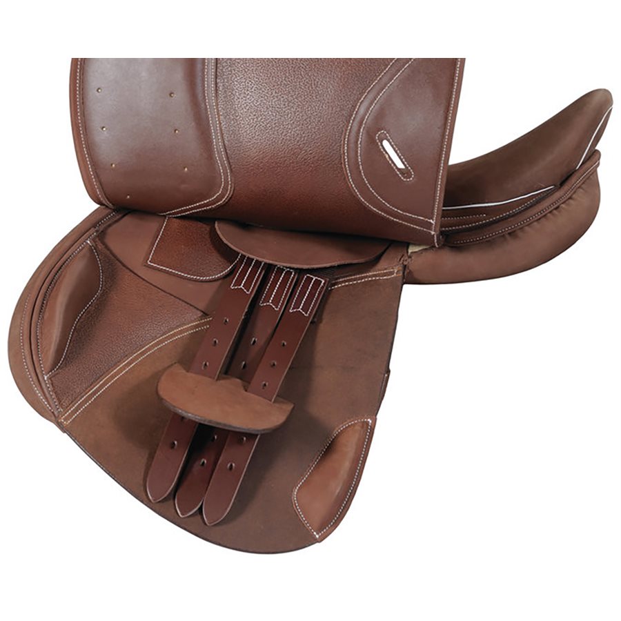 Selle De Cheval Henri De Rivel – Cuir Marron – Taille 17.5 Pouces