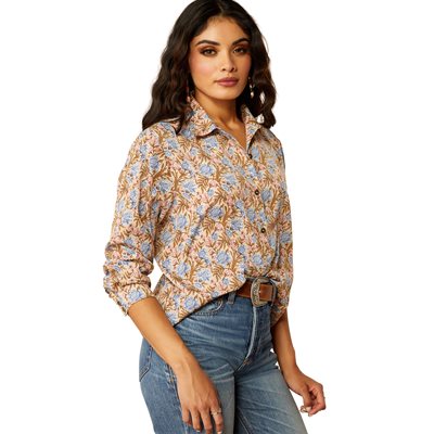 Veste Chemise Femme Ariat Belmont - Bleu Marine, Taille L, Neuf Avec Léger Défaut, Fabriqué En Chine