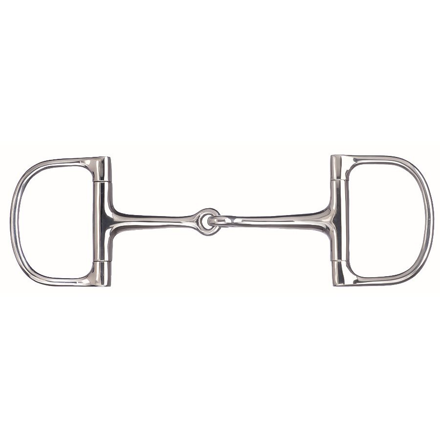 Mors Biseauté à Anneau Lâche AKRS-2628 - Argent Allemand, Double Brisure, 16 Mm D'épaisseur, Tailles 4.75 à 5.75 Pouces, Pour Cheval/poney